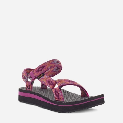 Teva Midform Universal Women's Black / Rose Sandals CA75537 Canada Clearance